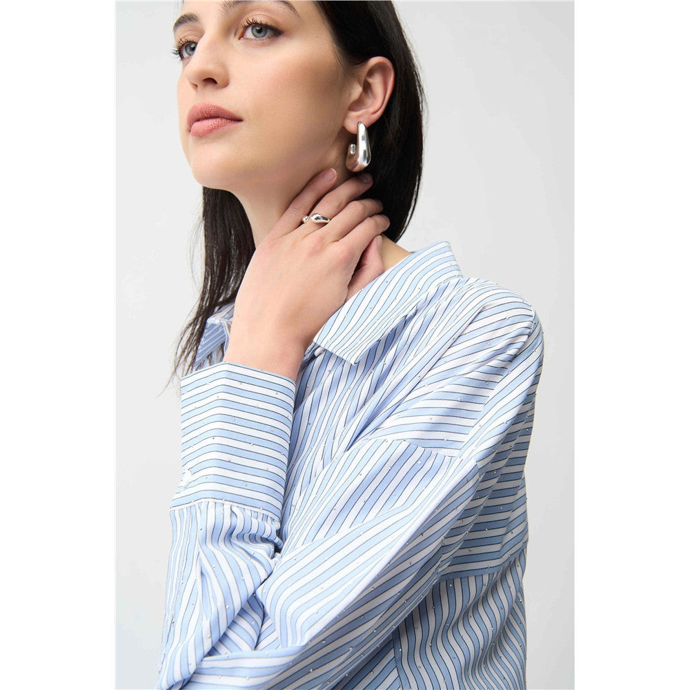 Blouse boxy en Tencel à rayures