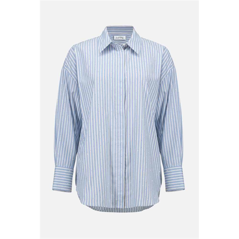 Blouse boxy en Tencel à rayures