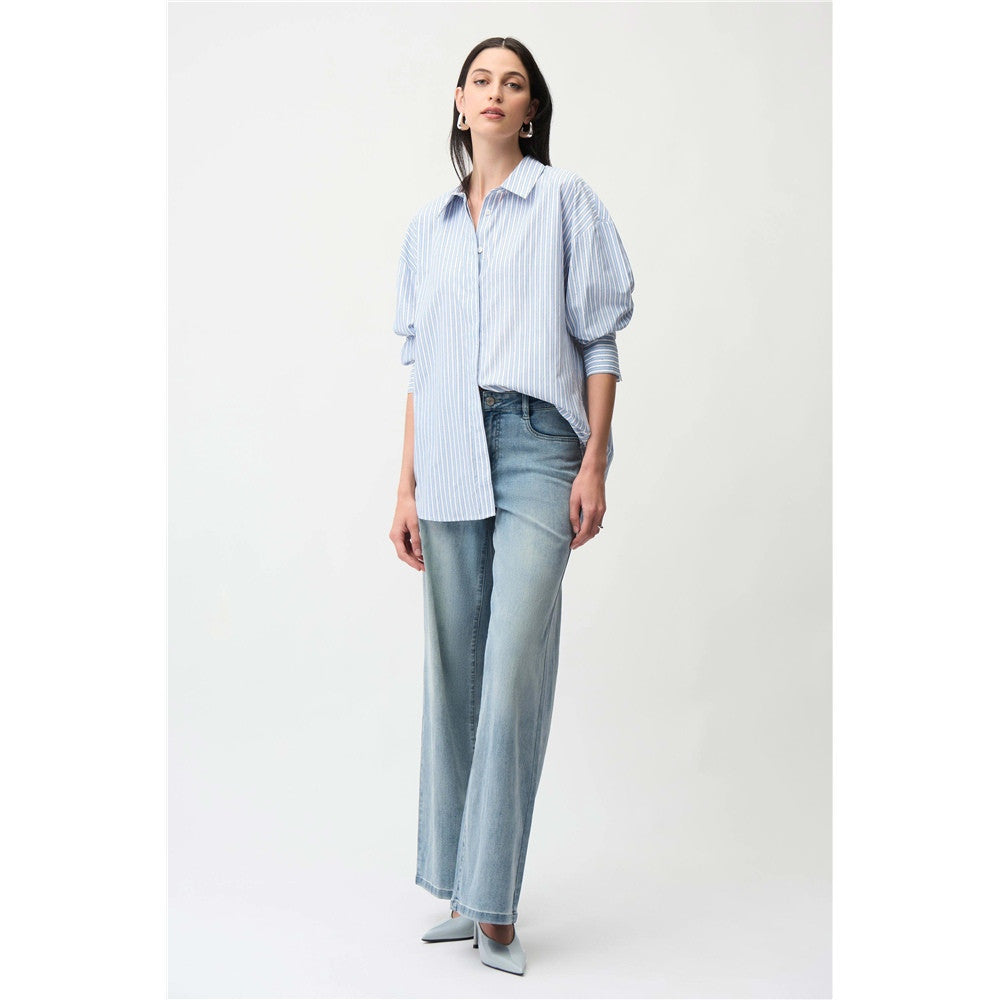 Blouse boxy en Tencel à rayures