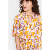 Blouse fleurie - Taille : MEDIUM - Couleur : Blanc cassé/Multi