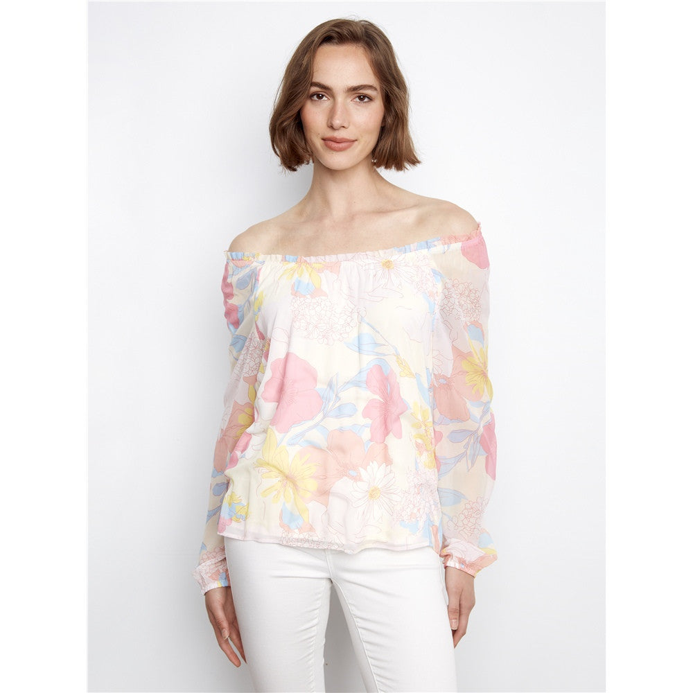 Blouse fluide à imprimé floral - Taille : XSMALL - Couleur : Multicolore