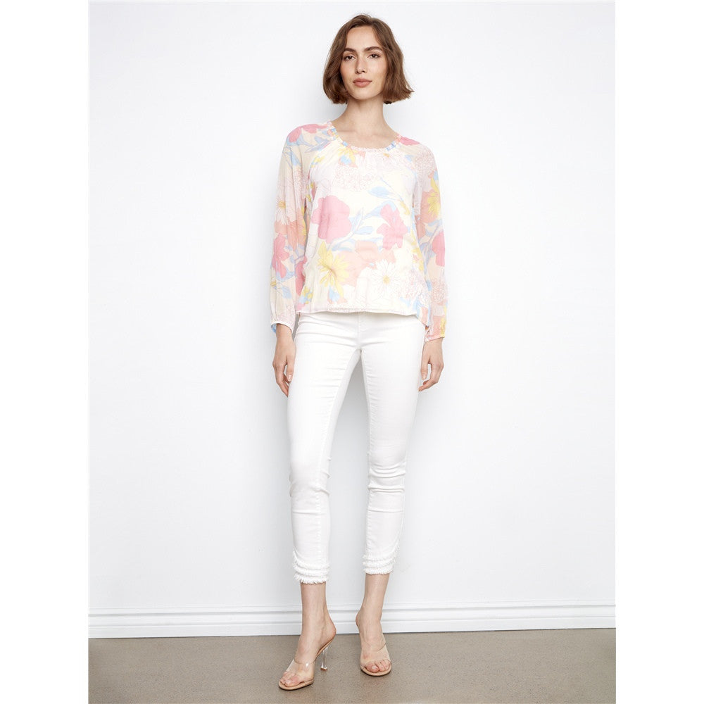Blouse fluide à imprimé floral