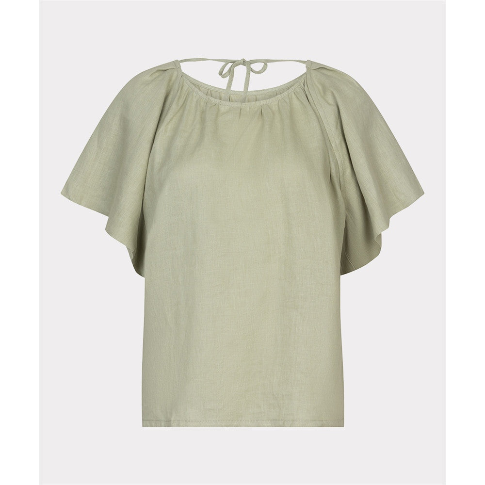 Blouse fluide à manches volantées