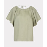 Blouse fluide à manches volantées