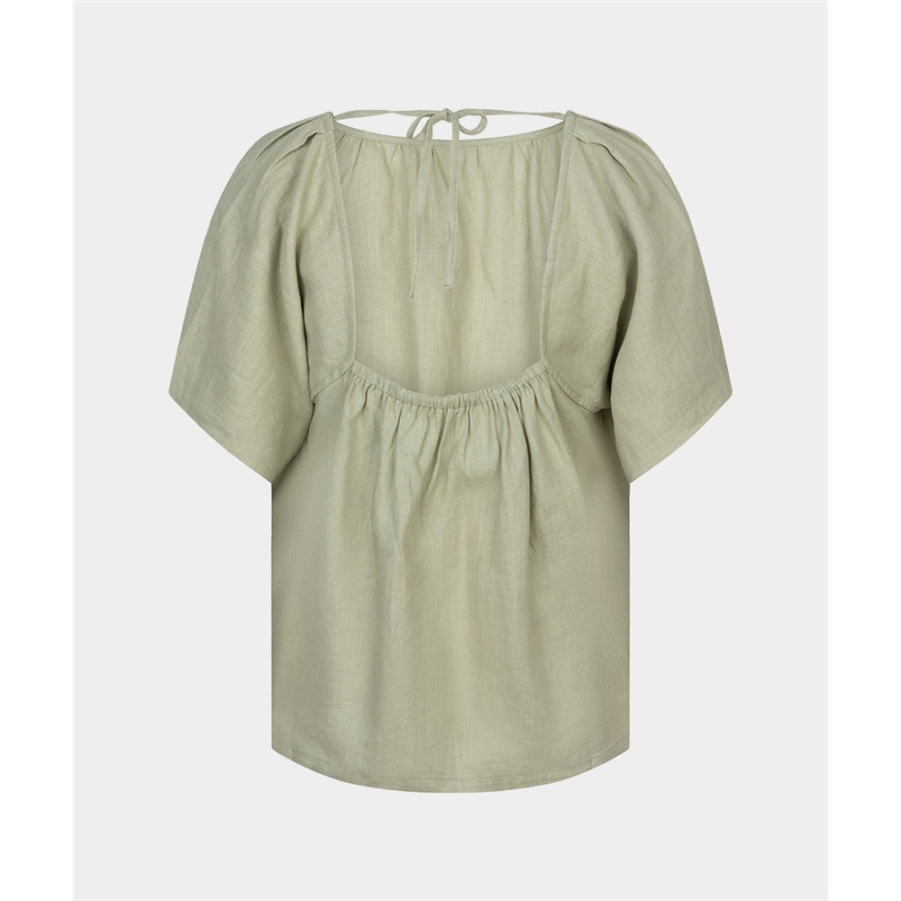 Blouse fluide à manches volantées