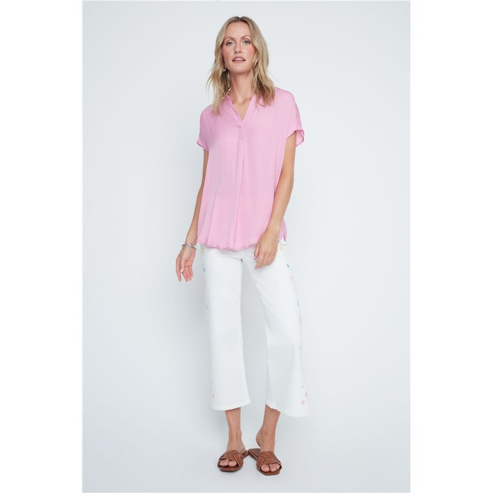 Blouse fluide col fendu