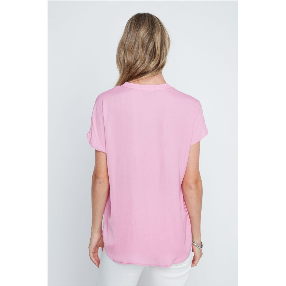 Blouse fluide col fendu