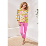 Blouse fluide imprimée - Taille : MEDIUM - Couleur : Rose foncé