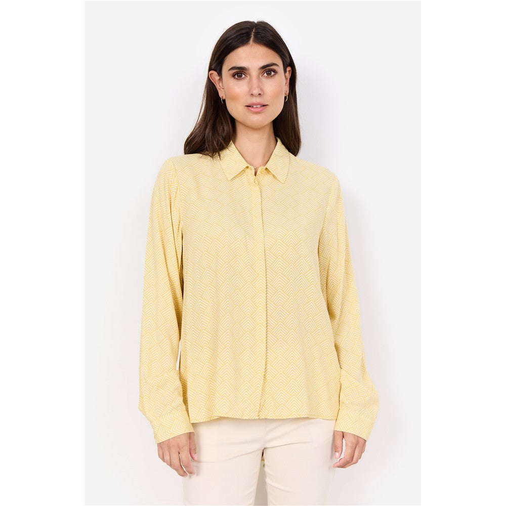 Blouse imprimée - Taille : XXLARGE - Couleur : Jaune or