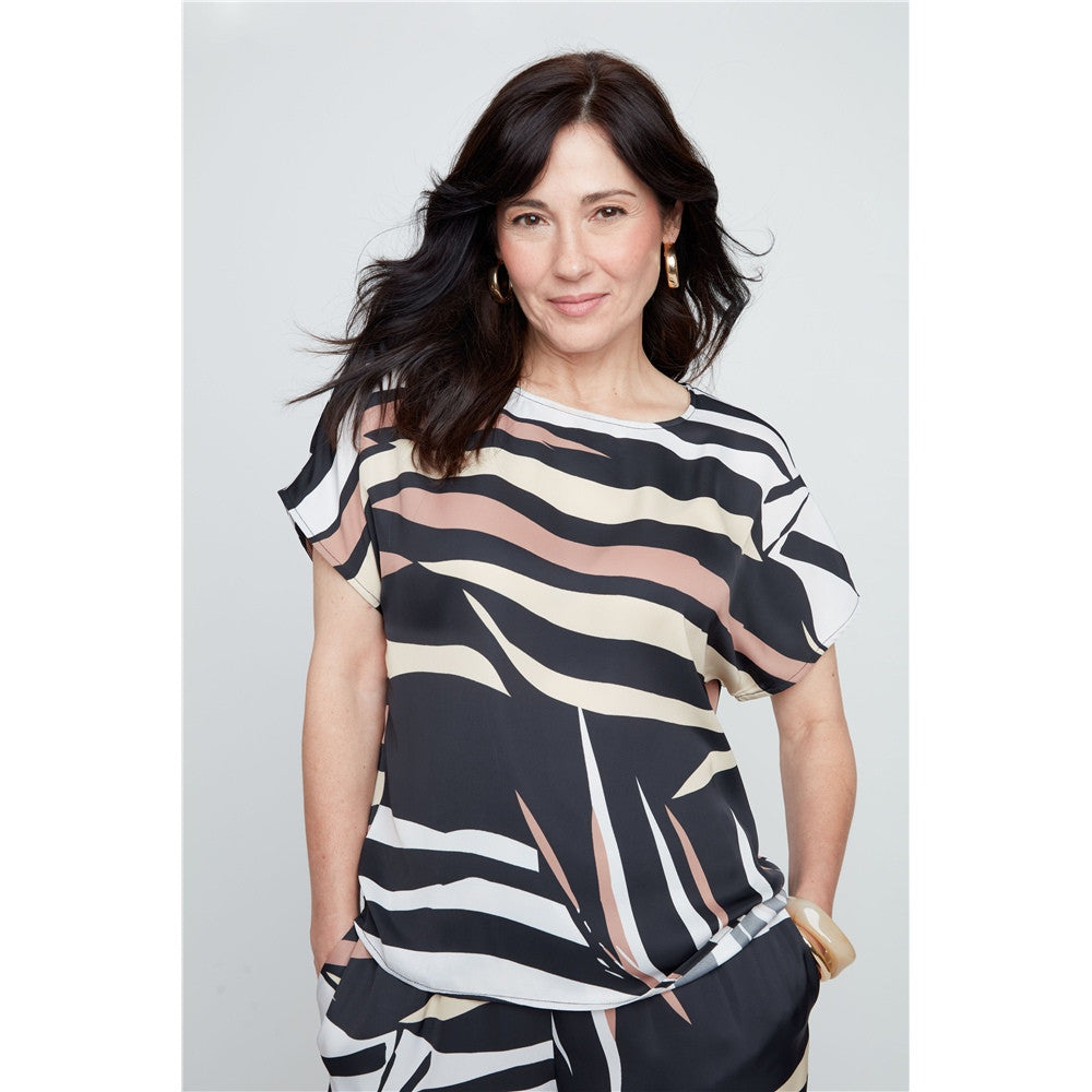 Blouse imprimée - Taille : SMALL - Couleur : Mocha