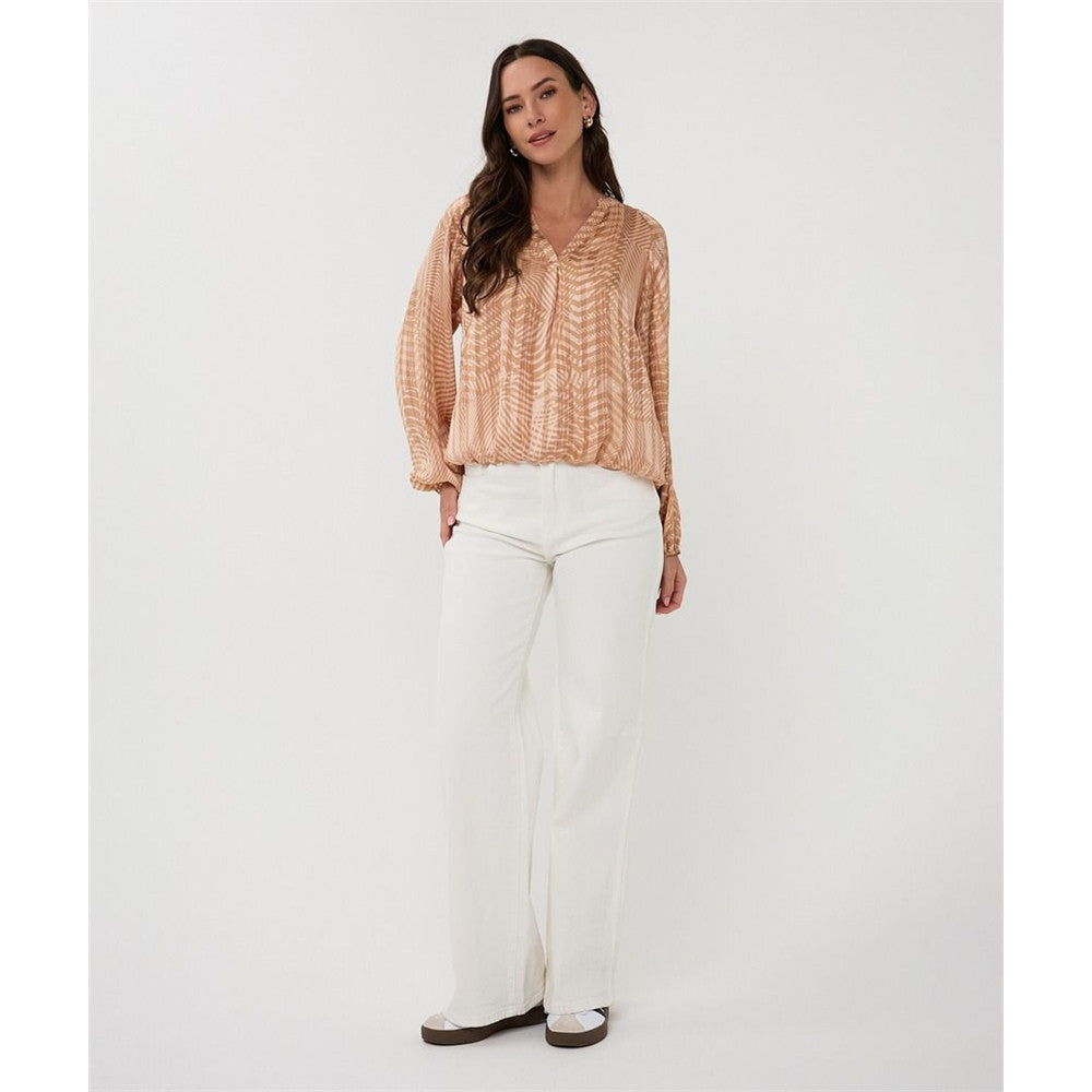 Blouse imprimée à col V