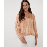 Blouse imprimée à col V
