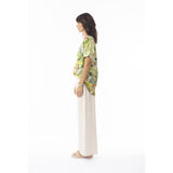 Blouse imprimée à encolure en V