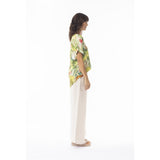 Blouse imprimée à encolure en V