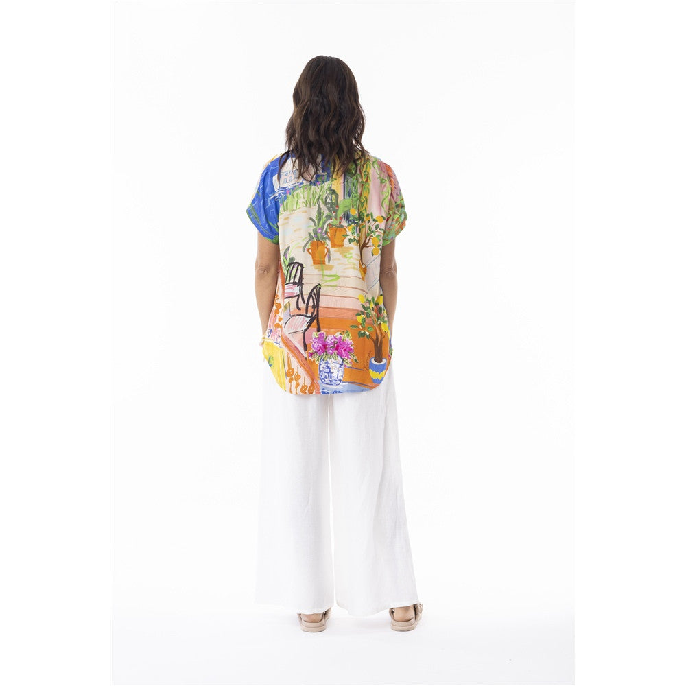 Blouse imprimée artistique