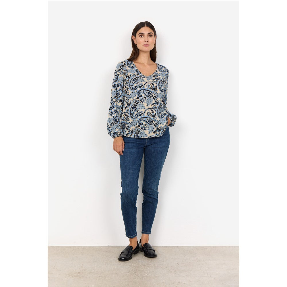 Blouse imprimée col V