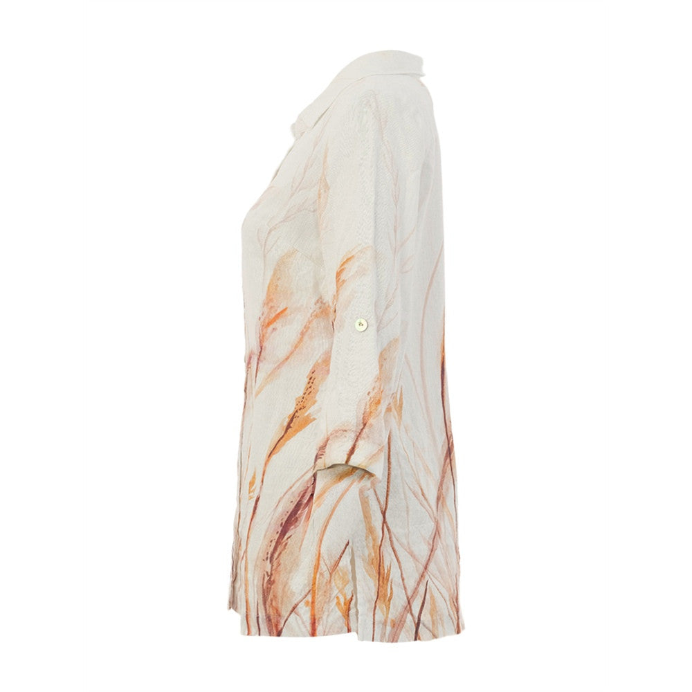 Blouse imprimée manches 3/4