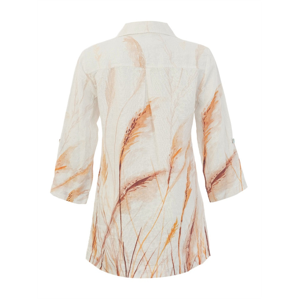 Blouse imprimée manches 3/4