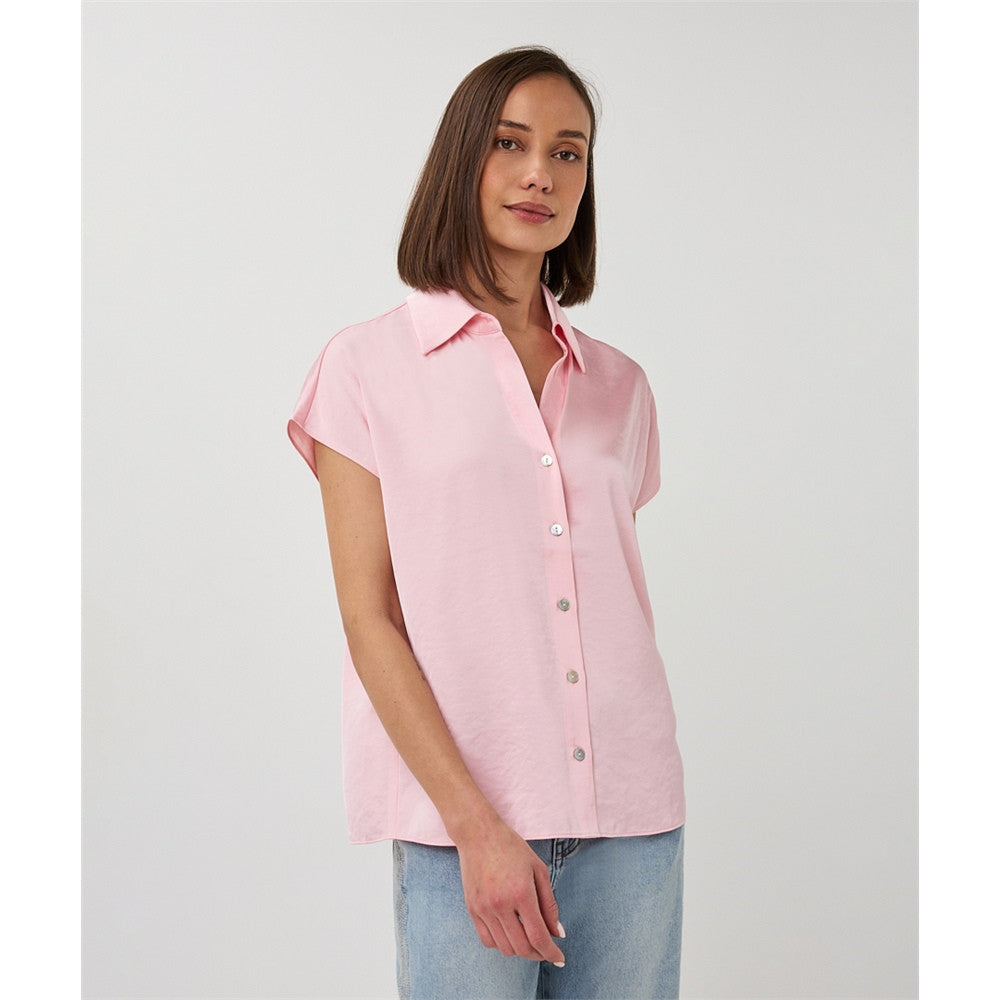 Blouse manches courtes - Taille : 6 - Couleur : Rose pâle