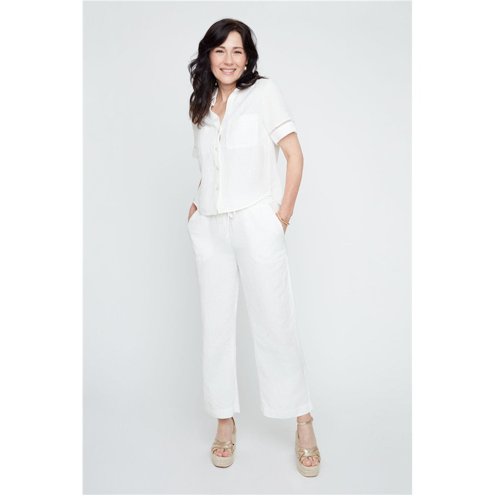 Blouse manches courtes avec détail ajouré
