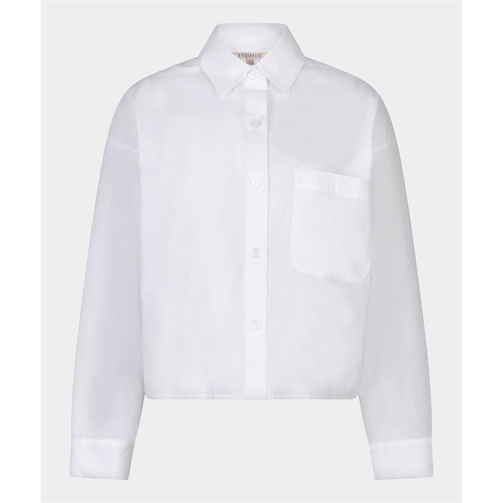 Blouse manches longues et boutons - Taille : 10 - Couleur : Blanc cassé