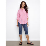 Blouse motifs brodés coeurs