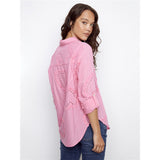 Blouse motifs brodés coeurs