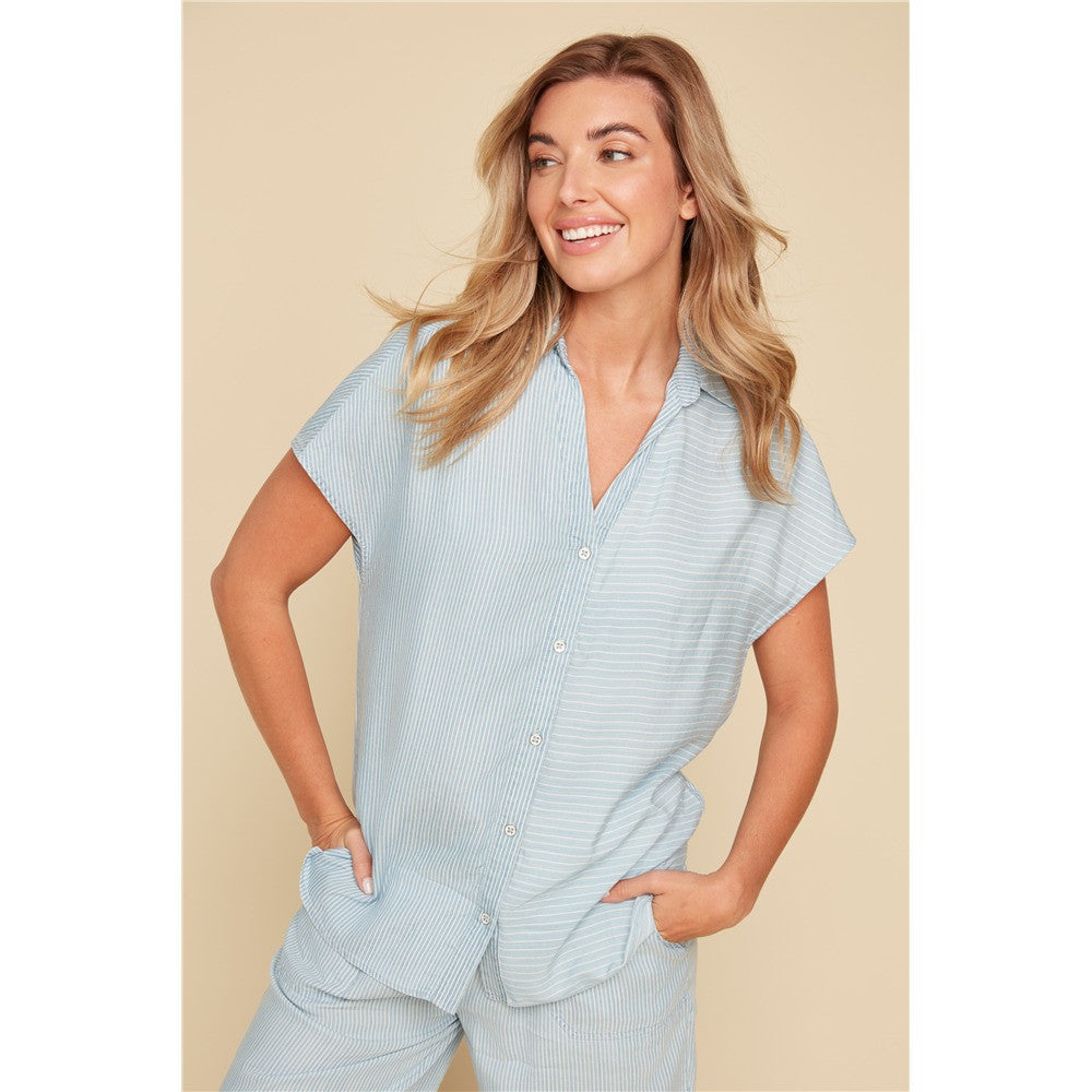 Blouse rayée - Taille : SMALL - Couleur : Chambray