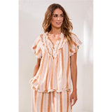 Blouse rayée à franges