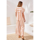 Blouse rayée à franges