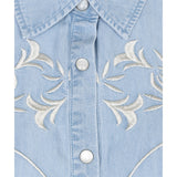 Blouse sans manches brodée