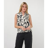 Blouse sans manches imprimée