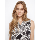 Blouse sans manches imprimée