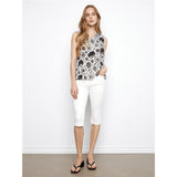 Blouse sans manches imprimée
