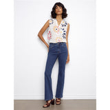 Blouse sans manches imprimée fleurs