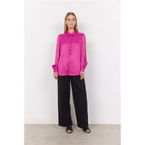 Blouse satinée avec collet