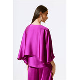 Blouse satinée & encolure en V