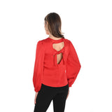 Blouse satinée & noeud