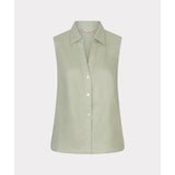 Blouse unie sans manches