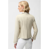 Blouson ajusté en faux suède métallisé avec bordure contrastante