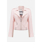 Blouson ajusté en faux suède métallisé avec boucles décoratives