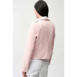 Blouson ajusté en faux suède métallisé avec boucles décoratives