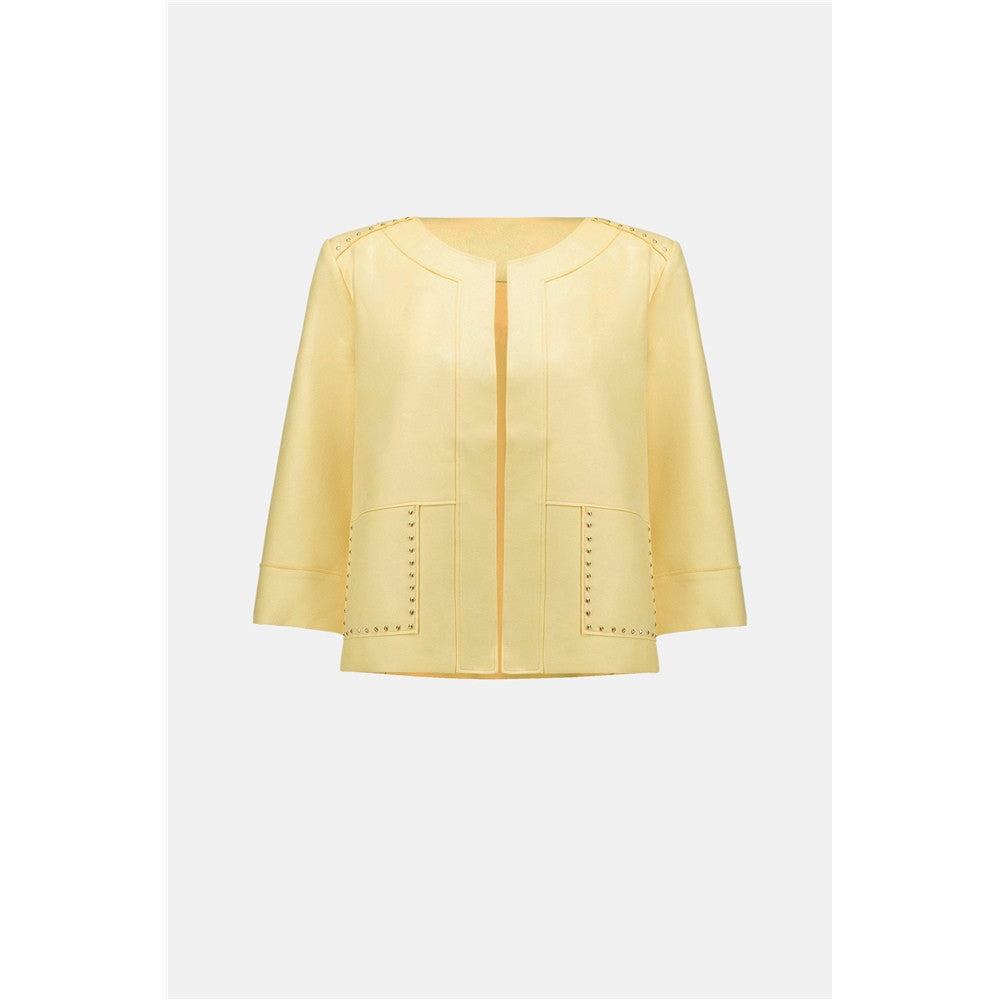 Blouson boxy en scuba faux suède métallisé avec ornements cloutés