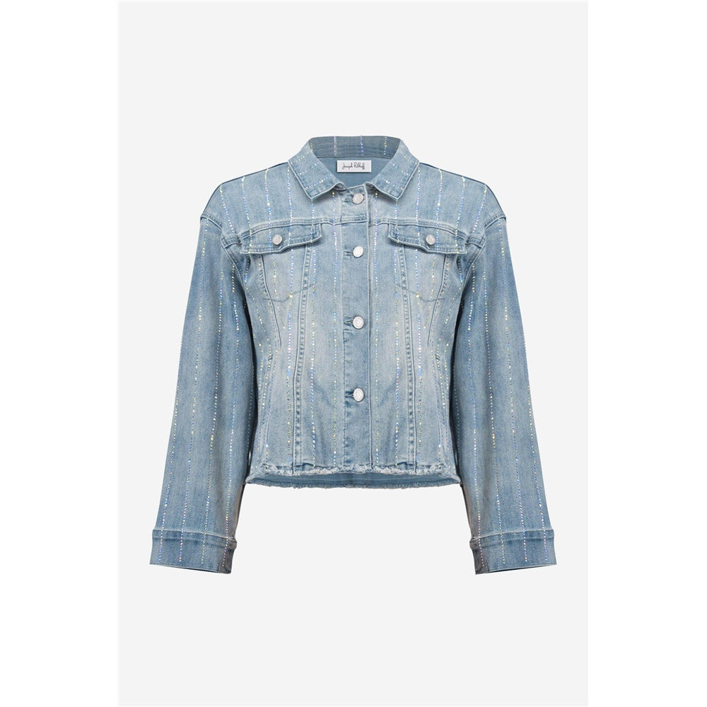 Blouson en denim avec strass