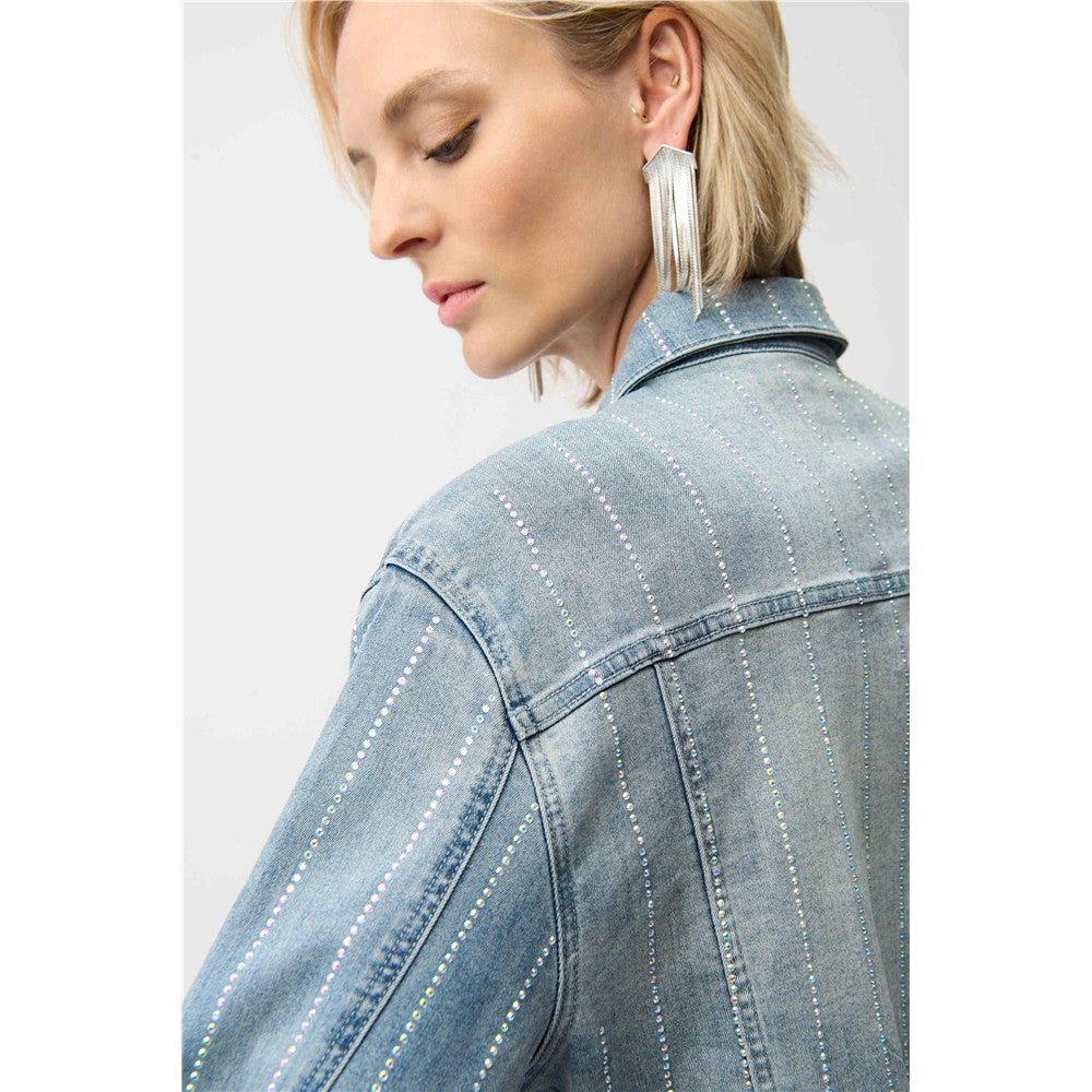 Blouson en denim avec strass