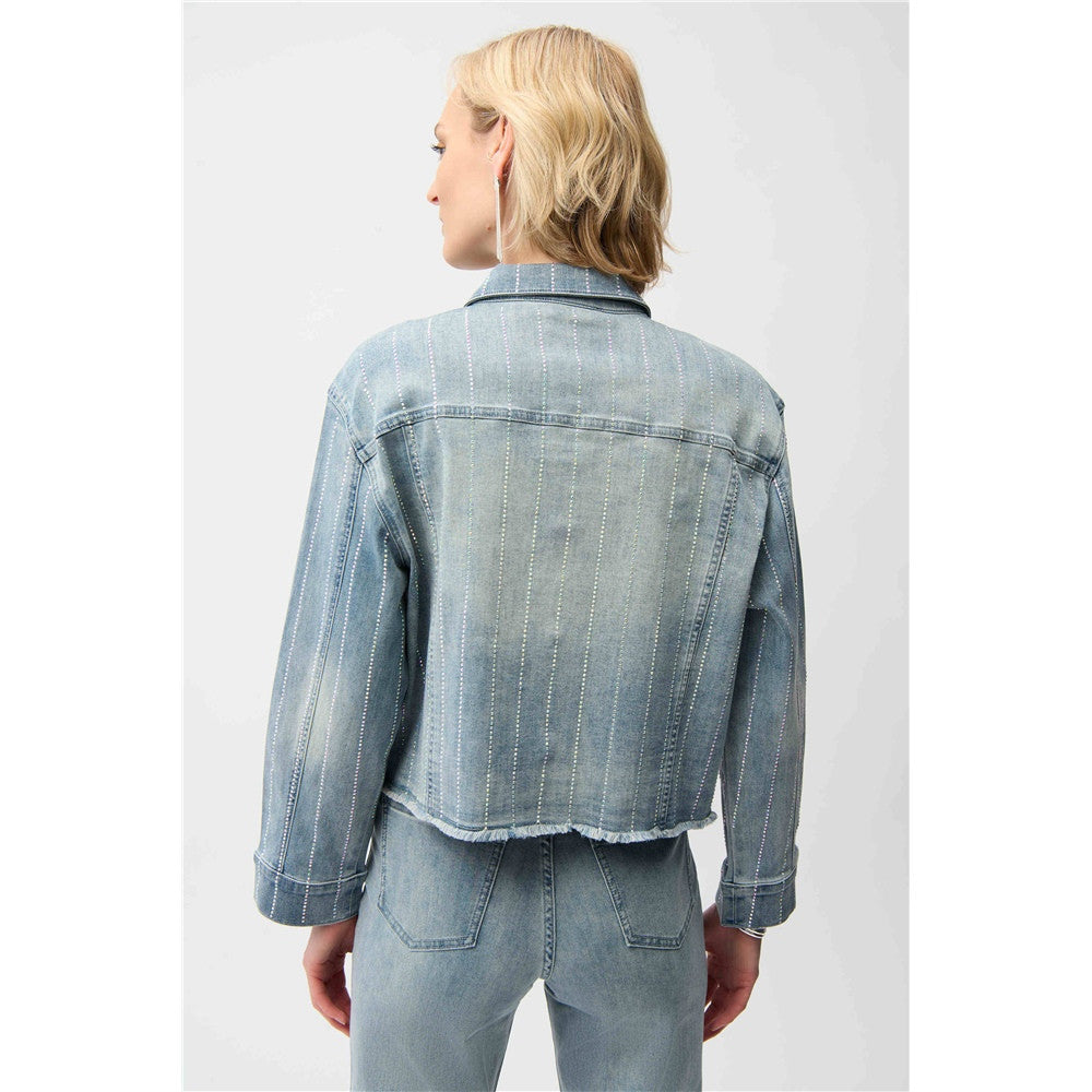 Blouson en denim avec strass