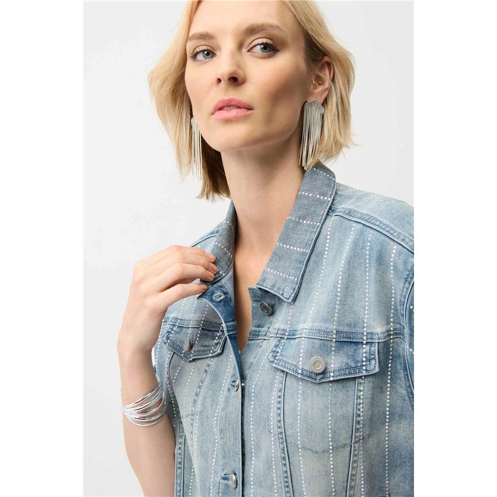 Blouson en denim avec strass