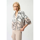 Blouson en faux suède à imprimé abstrait