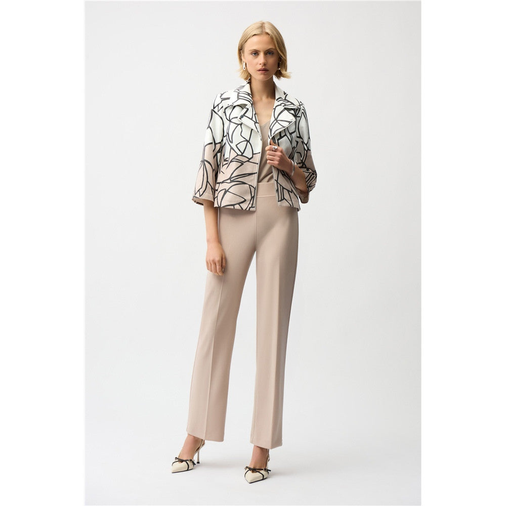 Blouson en faux suède à imprimé abstrait