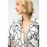Blouson en faux suède à imprimé abstrait